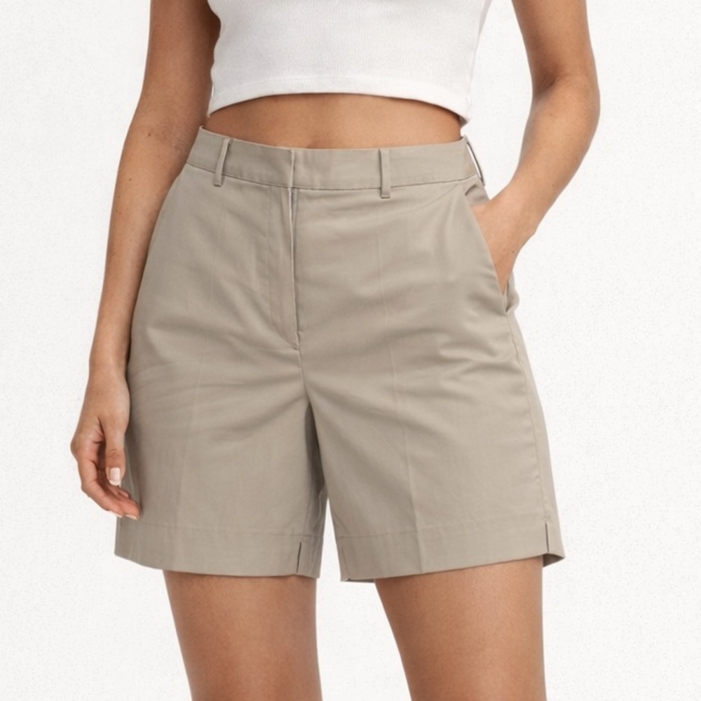 Ann Taylor NWT tan mid rise Boardwalk shorts women’s 14